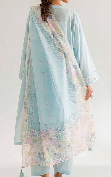 Nishat Sky Blue Cambric Suit | Pakistani Lawn Dress in USA- Image 2