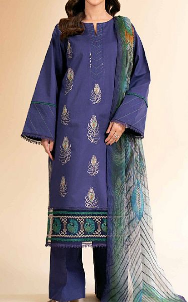 Nishat Purple Haze Cambric Suit | Pakistani Lawn Dress in USA- Image 1
