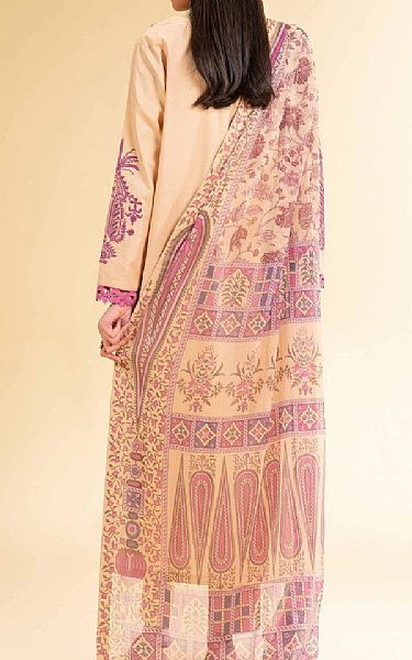 Nishat Light Apricot Cambric Suit | Pakistani Lawn Dress in USA- Image 2