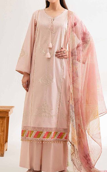 Nishat Pastel Pink Cambric Suit | Pakistani Lawn Dress in USA- Image 1