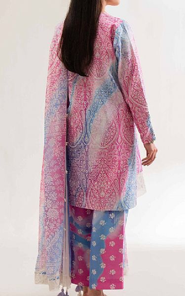 Nishat Pink/Blue Lawn Suit | Pakistani Lawn Dress in USA- Image 2