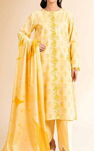 Nishat Yellow Jacquard Suit | Pakistani Lawn Dress in USA- Image 1