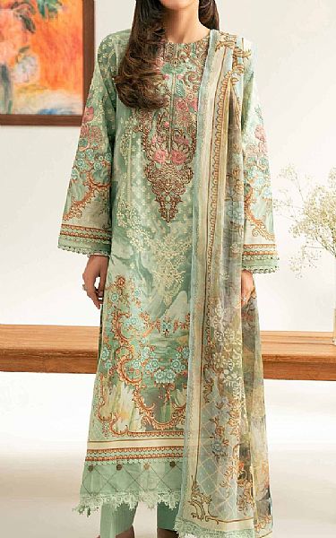 Nishat Green Mist Lawn Suit | Pakistani Lawn Dress in USA- Image 1