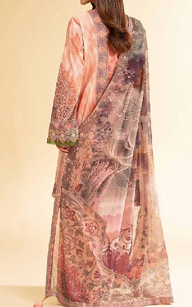 Nishat Peach Lawn Suit | Pakistani Lawn Dress in USA- Image 2