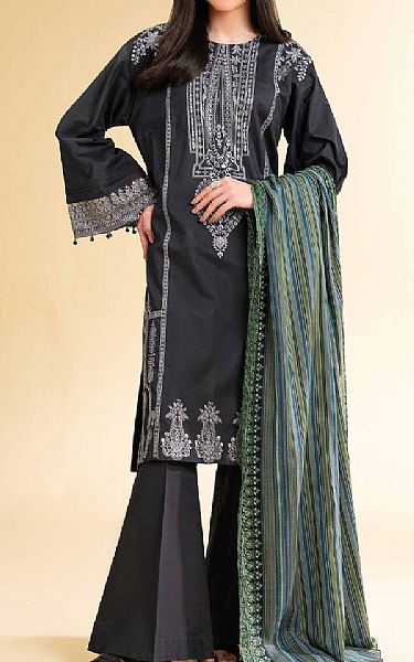 Nishat Black Cambric Suit | Pakistani Lawn Dress in USA- Image 1