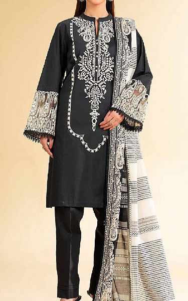Nishat Black Cambric Suit | Pakistani Lawn Dress in USA- Image 1