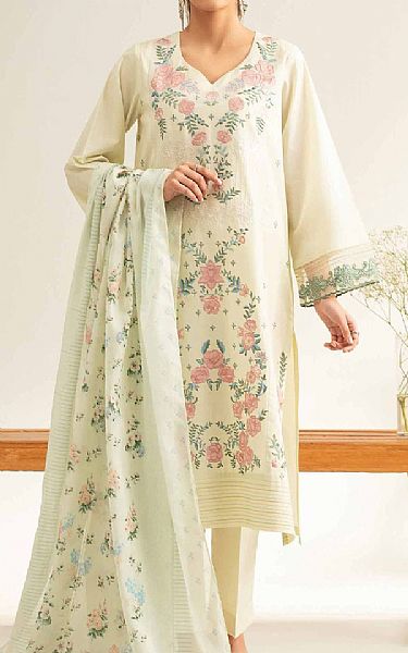Nishat Off White Cambric Suit | Pakistani Lawn Dress in USA- Image 1