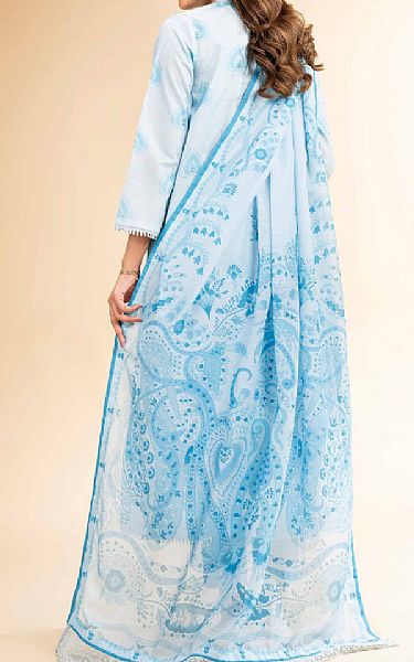 Nishat Light Blue Lawn Suit | Pakistani Lawn Dress in USA- Image 2