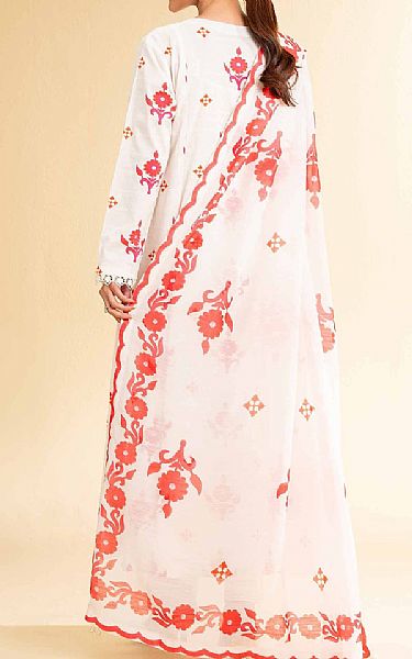 Nishat Off White Lawn Suit | Pakistani Lawn Dress in USA- Image 2