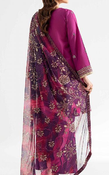 Nishat Pale Magenta Cambric Suit | Pakistani Lawn Dress in USA- Image 2