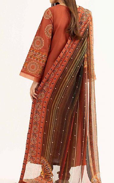 Nishat Rust Cambric Suit | Pakistani Lawn Dress in USA- Image 2