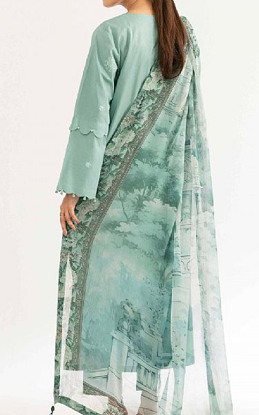 Nishat Mint Green Cambric Suit | Pakistani Lawn Dress in USA- Image 2