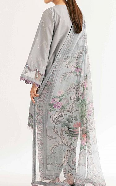 Nishat Grey Cambric Suit | Pakistani Lawn Dress in USA- Image 2
