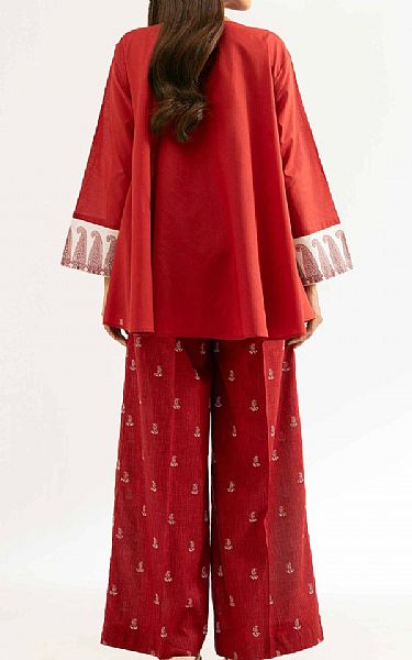 Nishat Persian Red Lawn Suit (2 pcs) | Pakistani Lawn Dress in USA- Image 2