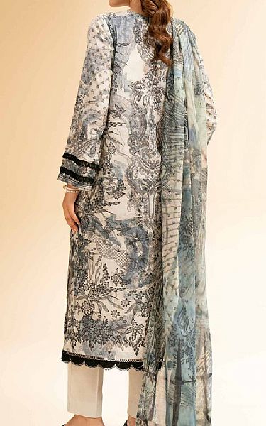 Nishat Ivory/Ash Grey Lawn Suit | Pakistani Lawn Dress in USA- Image 2