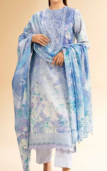 Nishat Blue Lawn Suit | Pakistani Lawn Dress in USA- Image 1