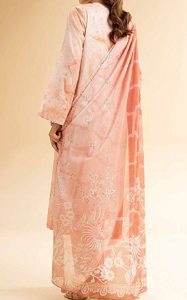 Nishat Peach Lawn Suit | Pakistani Lawn Dress in USA- Image 2