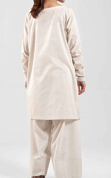 Nishat Off White Cambric Suit (2 pcs) | Pakistani Lawn Dress in USA- Image 2