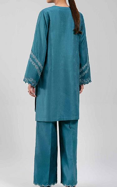 Nishat Blue Jacquard Suit (2 pcs) | Pakistani Lawn Dress in USA- Image 2