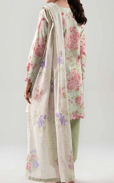Nishat Light Green/Pink Lawn Suit (2 pcs) | Pakistani Lawn Dress in USA- Image 2