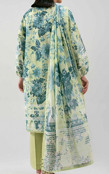Nishat Light Green/Dull Teal Lawn Suit (2 pcs) | Pakistani Lawn Dress in USA- Image 2