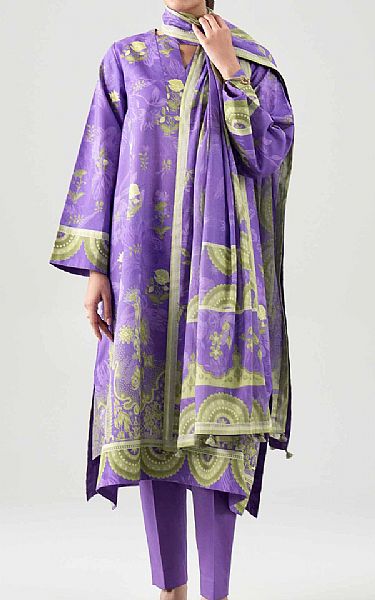 Nishat Pastel Purple Lawn Suit (2 pcs) | Pakistani Lawn Dress in USA- Image 1