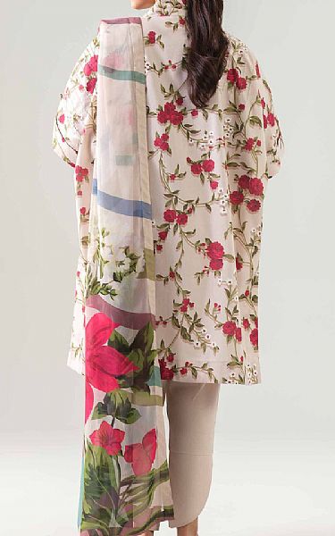 Nishat Beige Lawn Suit (2 pcs) | Pakistani Lawn Dress in USA- Image 2