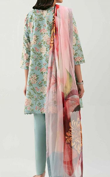 Nishat Light Blue Lawn Suit (2 pcs) | Pakistani Lawn Dress in USA- Image 2