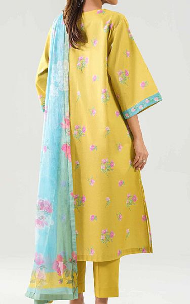 Nishat Yellow Lawn Suit (2 pcs) | Pakistani Lawn Dress in USA- Image 2