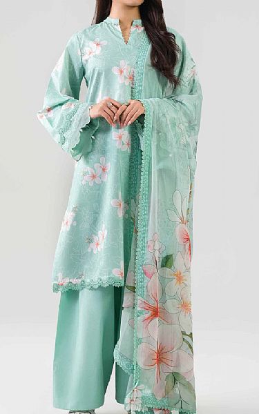 Nishat Light Aqua Lawn Suit (2 pcs) | Pakistani Lawn Dress in USA- Image 1