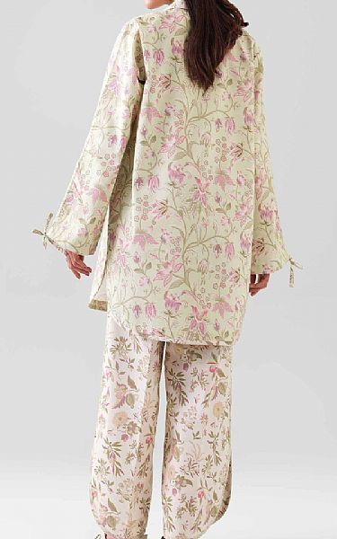 Nishat Off White Cambric Suit (2 pcs) | Pakistani Lawn Dress in USA- Image 2