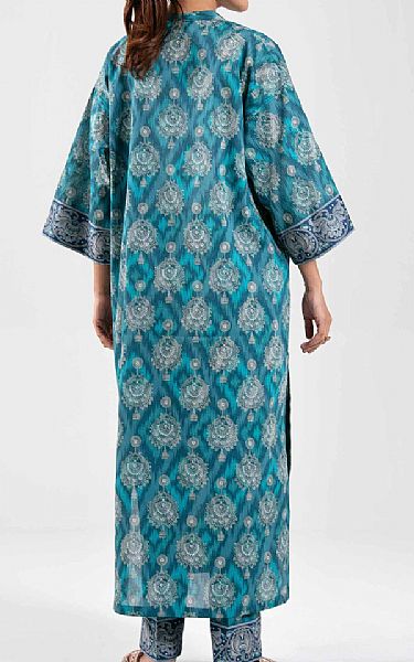 Nishat Turquoise Lawn Suit (2 pcs) | Pakistani Lawn Dress in USA- Image 2