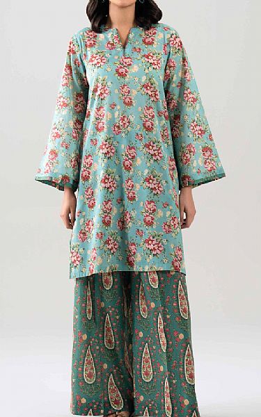 Nishat Aqua Lawn Suit (2 pcs) | Pakistani Lawn Dress in USA- Image 1
