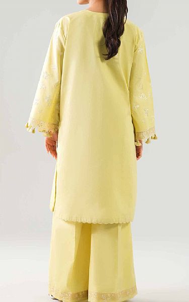 Nishat Light Yellow Lawn Suit (2 pcs) | Pakistani Lawn Dress in USA- Image 2
