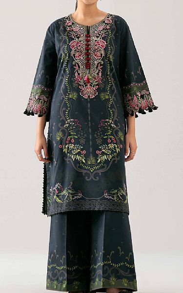 Nishat Black Lawn Suit (2 pcs) | Pakistani Lawn Dress in USA- Image 1
