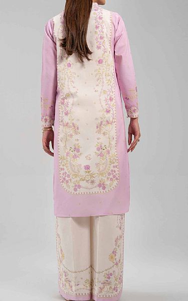 Nishat Light Pink/Off White Lawn Suit (2 pcs) | Pakistani Lawn Dress in USA- Image 2