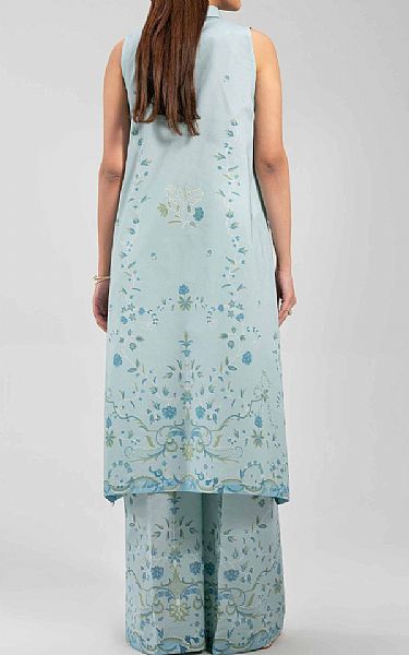 Nishat Pale Aqua Lawn Suit (2 pcs) | Pakistani Lawn Dress in USA- Image 2