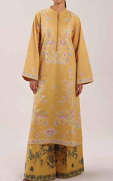 Nishat Light Orange Lawn Suit (2 pcs) | Pakistani Lawn Dress in USA- Image 1