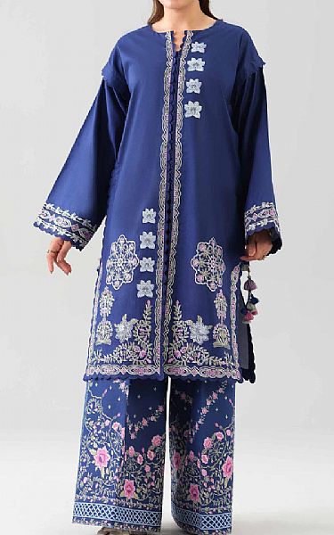 Nishat Blueberry Cambric Suit (2 pcs) | Pakistani Lawn Dress in USA- Image 1