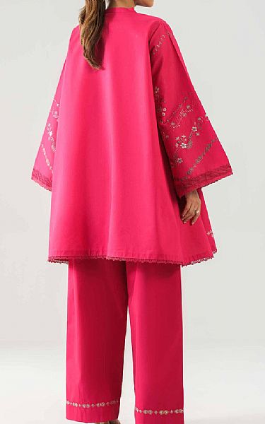 Nishat Warm Pink Cambric Suit (2 pcs) | Pakistani Lawn Dress in USA- Image 2