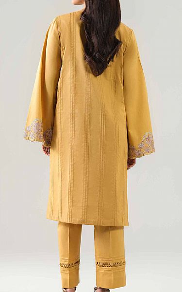 Nishat Mustard Cambric Suit (2 pcs) | Pakistani Lawn Dress in USA- Image 2