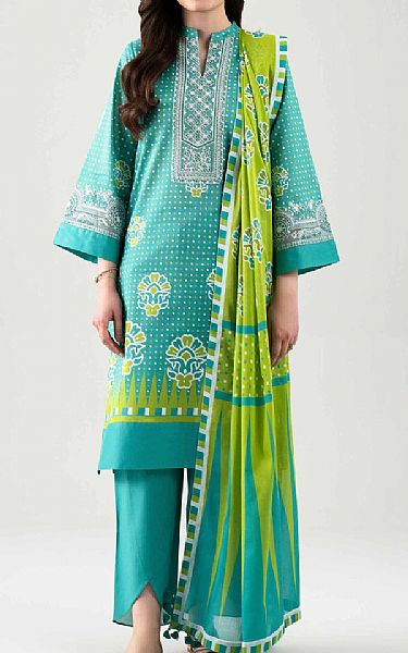Nishat Aqua Green Lawn Suit | Pakistani Lawn Dress in USA- Image 1