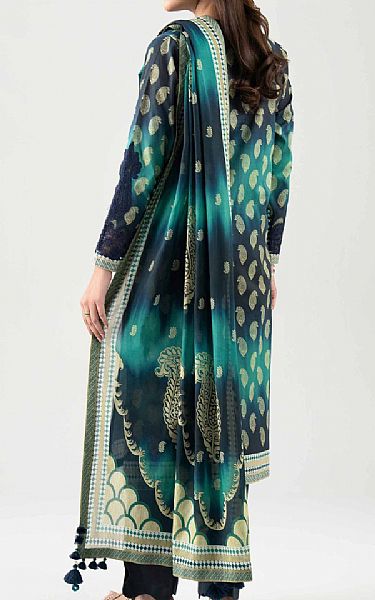 Nishat Black/Sea Green Lawn Suit | Pakistani Lawn Dress in USA- Image 2