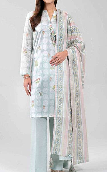 Nishat Pale Aqua Lawn Suit | Pakistani Lawn Dress in USA- Image 1