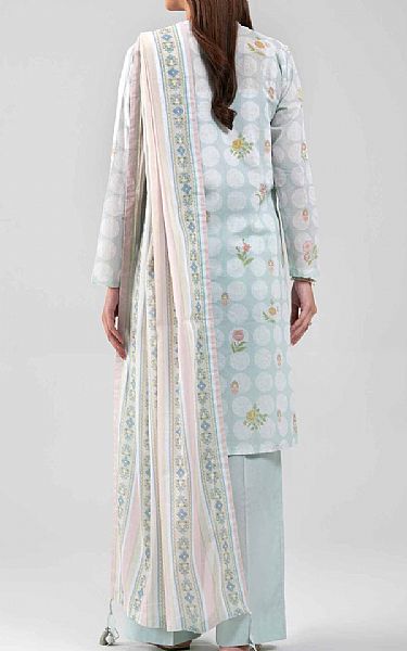 Nishat Pale Aqua Lawn Suit | Pakistani Lawn Dress in USA- Image 2
