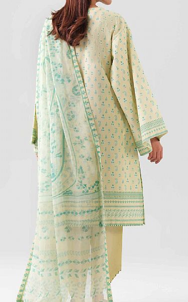 Nishat Off White/Pastel Green Lawn Suit | Pakistani Lawn Dress in USA- Image 2
