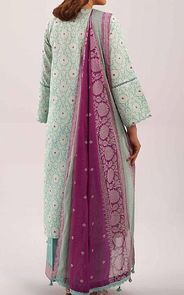 Nishat Summer Green/Off White Lawn Suit | Pakistani Lawn Dress in USA- Image 2