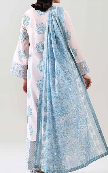 Nishat Off White/Light Blue Lawn Suit | Pakistani Lawn Dress in USA- Image 2