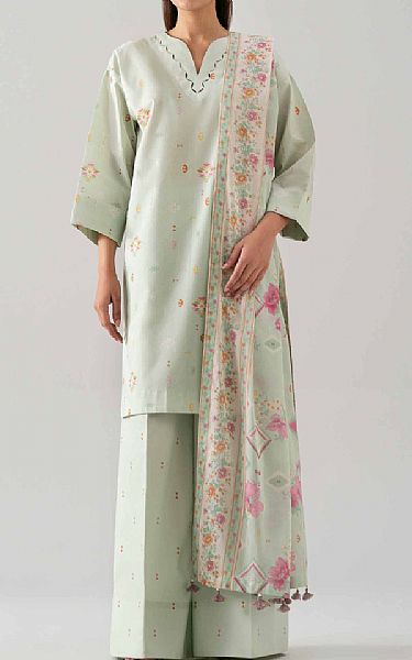 Nishat Light Mint Green Lawn Suit | Pakistani Lawn Dress in USA- Image 1