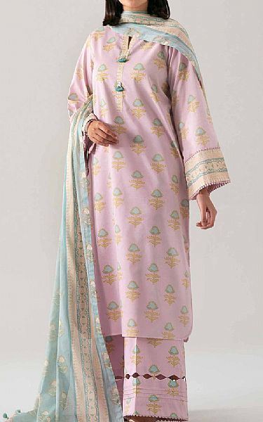 Nishat Light Pink Lawn Suit | Pakistani Lawn Dress in USA- Image 1